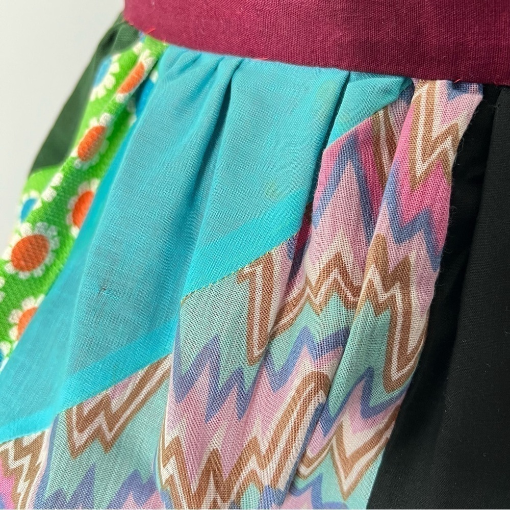 Vintage Hand Made Patchwork Quilt High Rise Maxi Skirt 4 - Picture 3 of 5